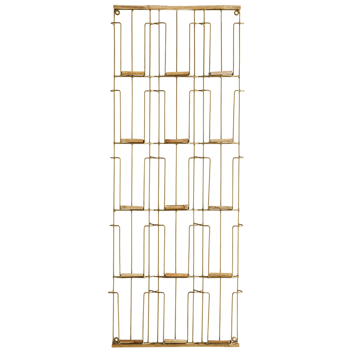 Iron card rack w/ bamboo