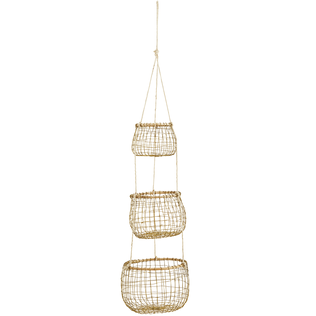 Hanging wire baskets w/ cane