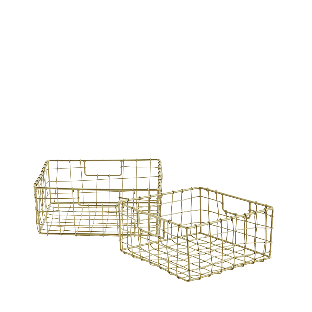 Quadratic iron wire baskets