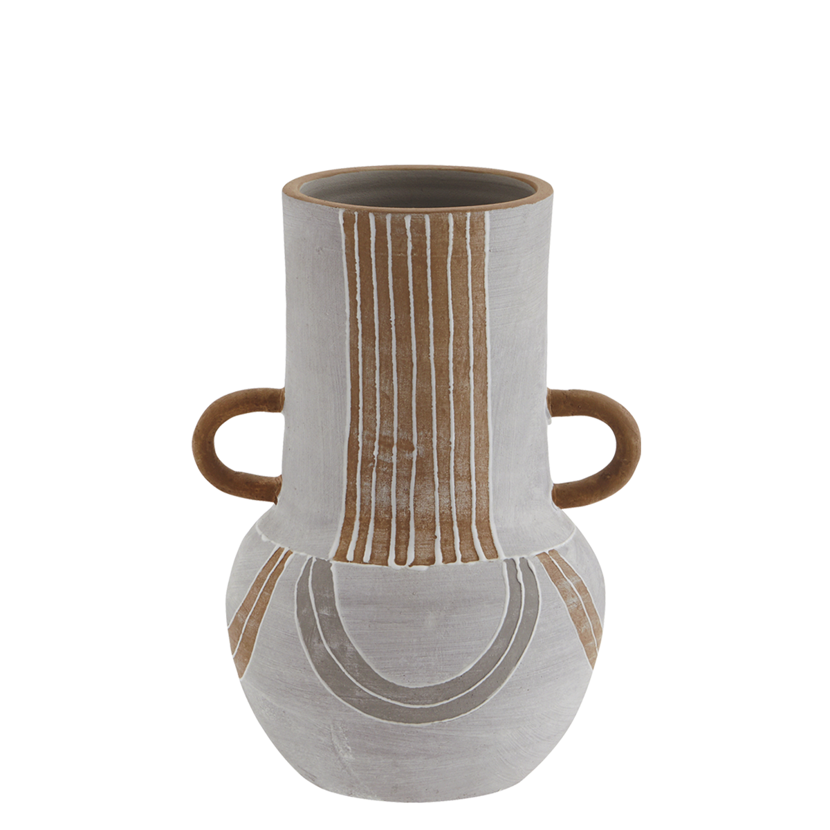 Terracotta vase w/ handles