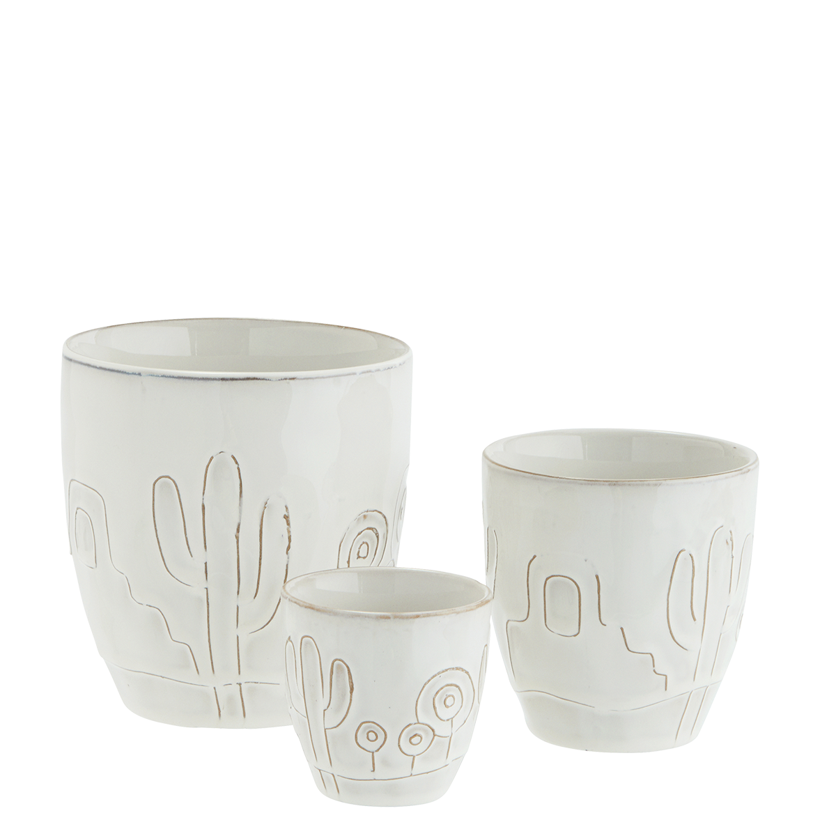 Stoneware flower pots