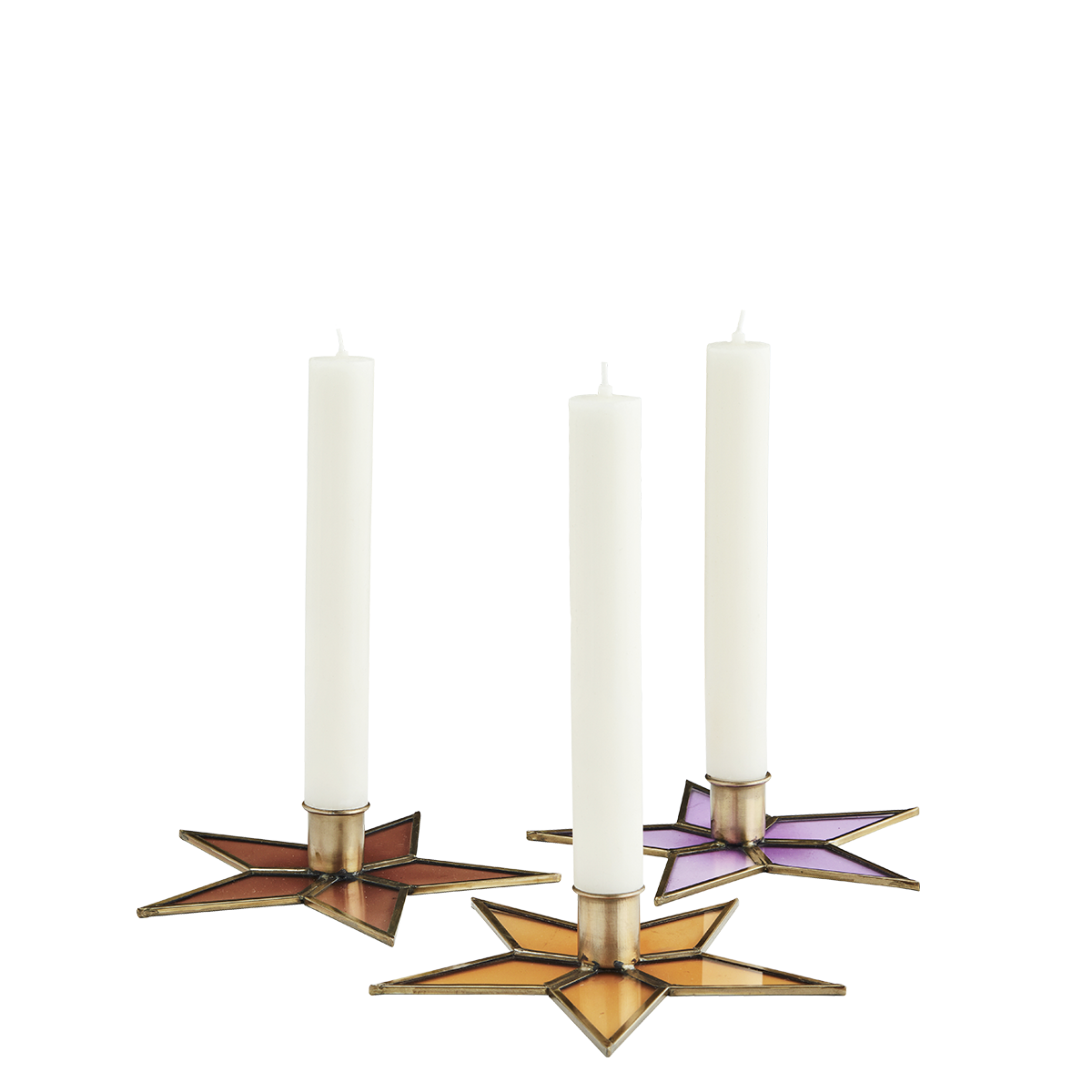 Glass candle stand