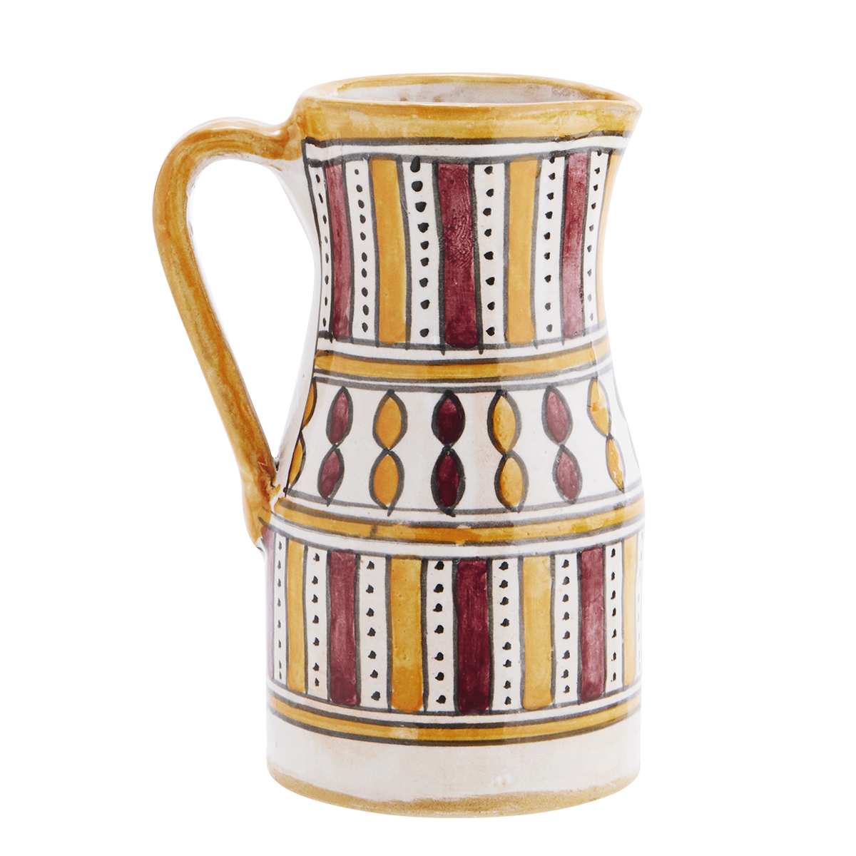 Hand painted stoneware jug