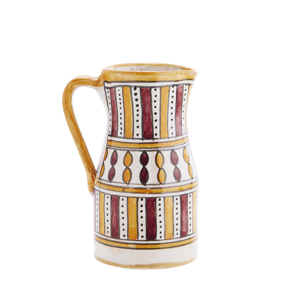 Hand painted stoneware jug
