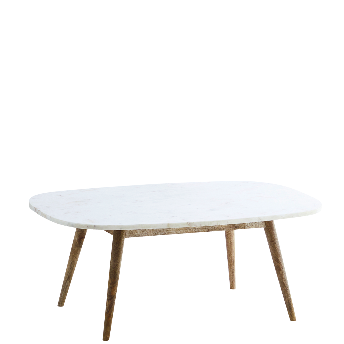 Marble coffee table w/ wooden legs
