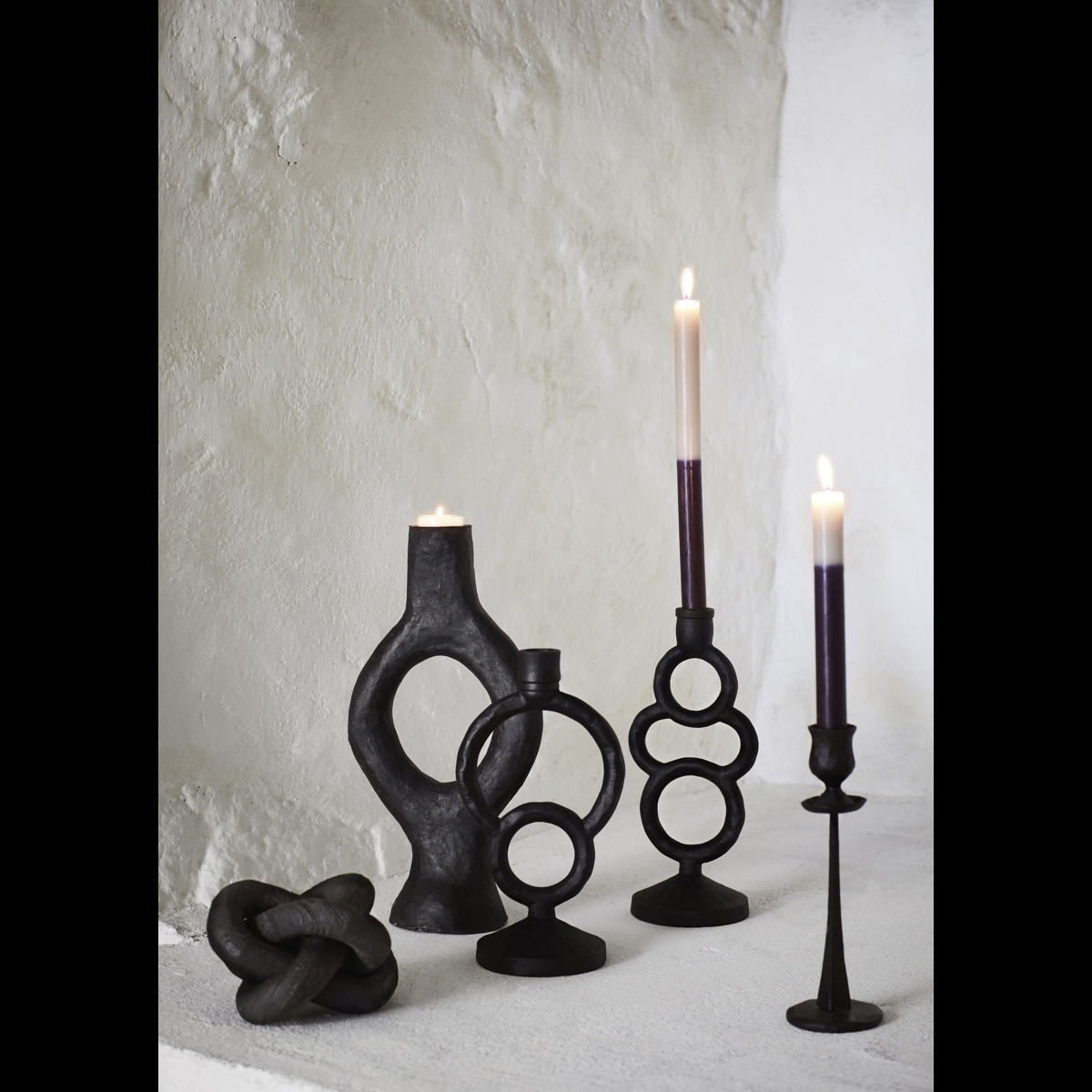 Hand forged candle holders