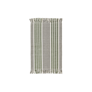 Striped cotton bath mat